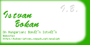 istvan bokan business card